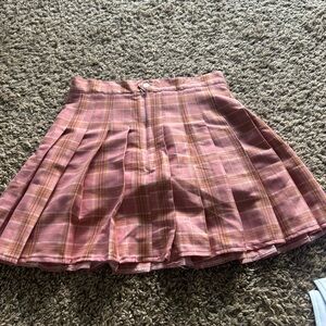 Plaid Pink Skirt